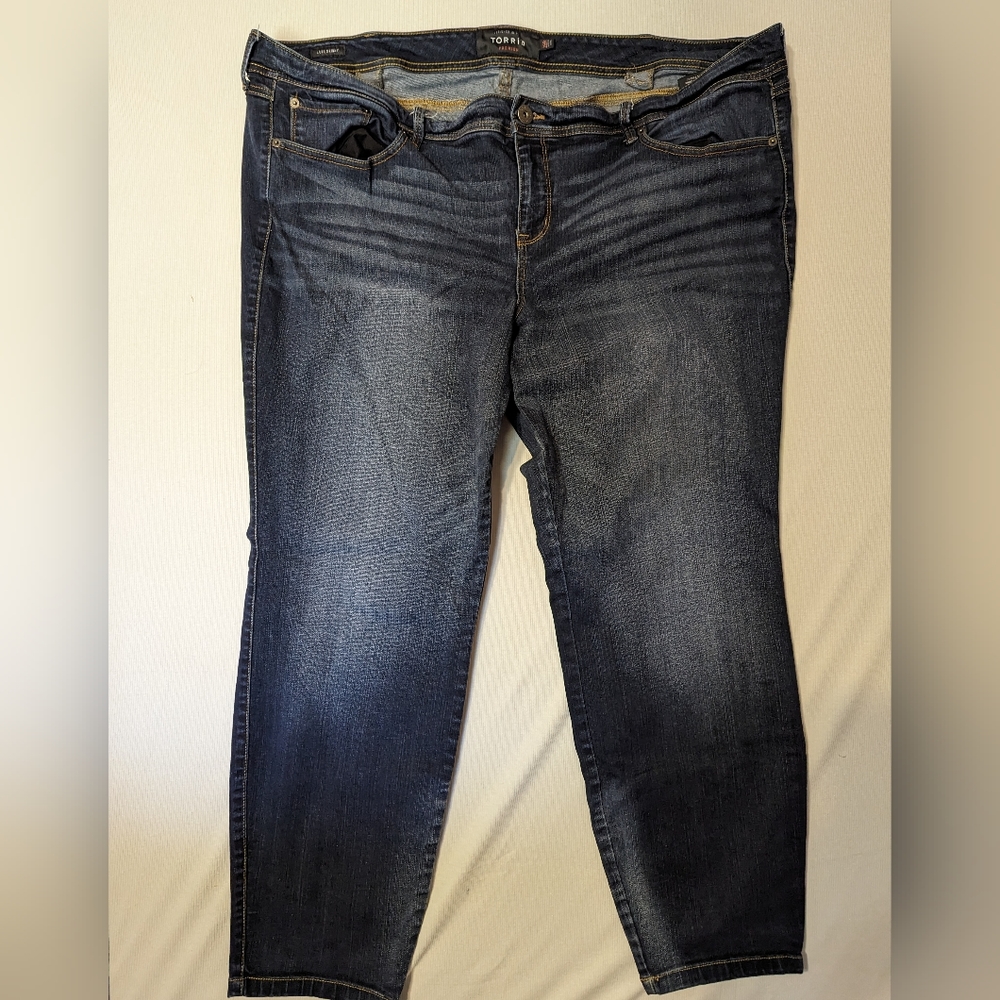 Torrid Premium‎ Luxe Skinny Jeans Dark Wash Denim Plus Sz 26R Regular Indigo 495